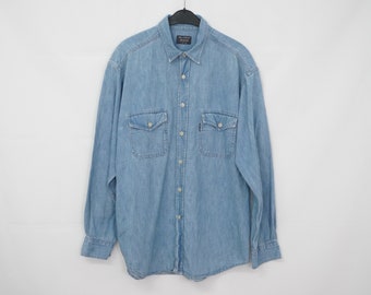 90s Polo Denim Shirt - Etsy