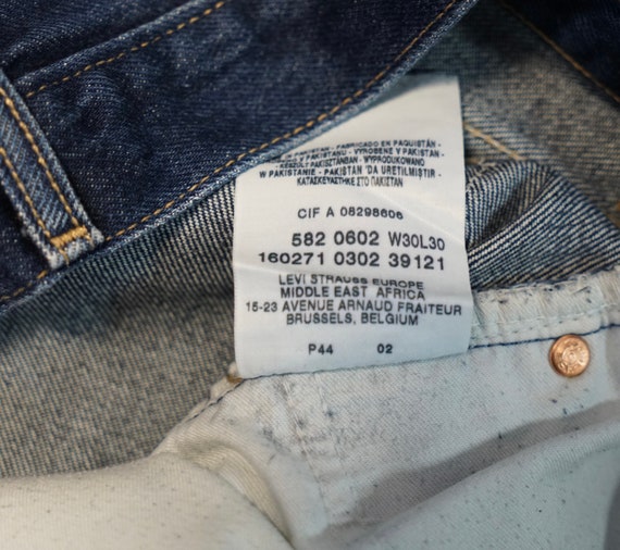 Vintage Levis Pantalon Jeans Homme Taille W30 L30 Modele 582 Oldschool annees 90 Etsy France