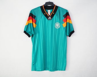 vintage adidas Allemagne Away 1992 Jersey Jersey Taille L Vêtements de sport old school des années 90