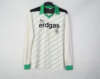 Vintage Borussia Mönchengladbach Puma long sleeve jersey 1985/86 size. XL jersey home jersey