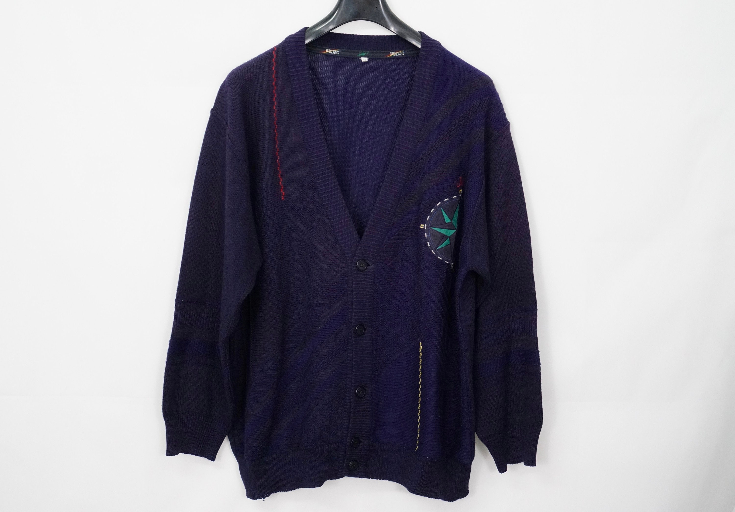 Vintage Engbers Cardigan Cardigan Sweater Size L (54) Knitwear Oldschool  True Vintage 90s