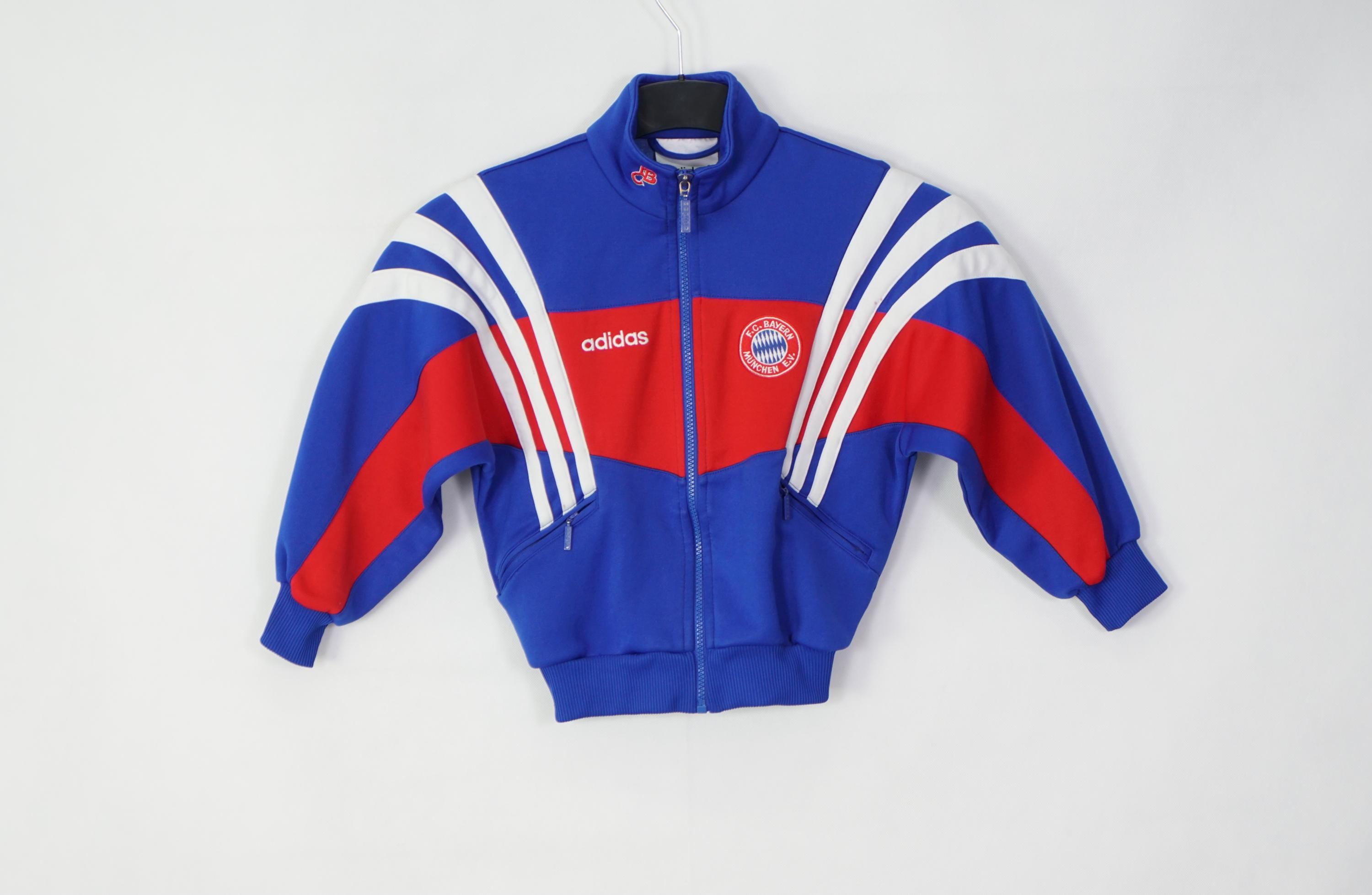 Vintage Adidas Bayern Munich Chaqueta de entrenamiento para ninos Tamano M 128 Ropa deportiva Oldschool Anos 90 Etsy Espana