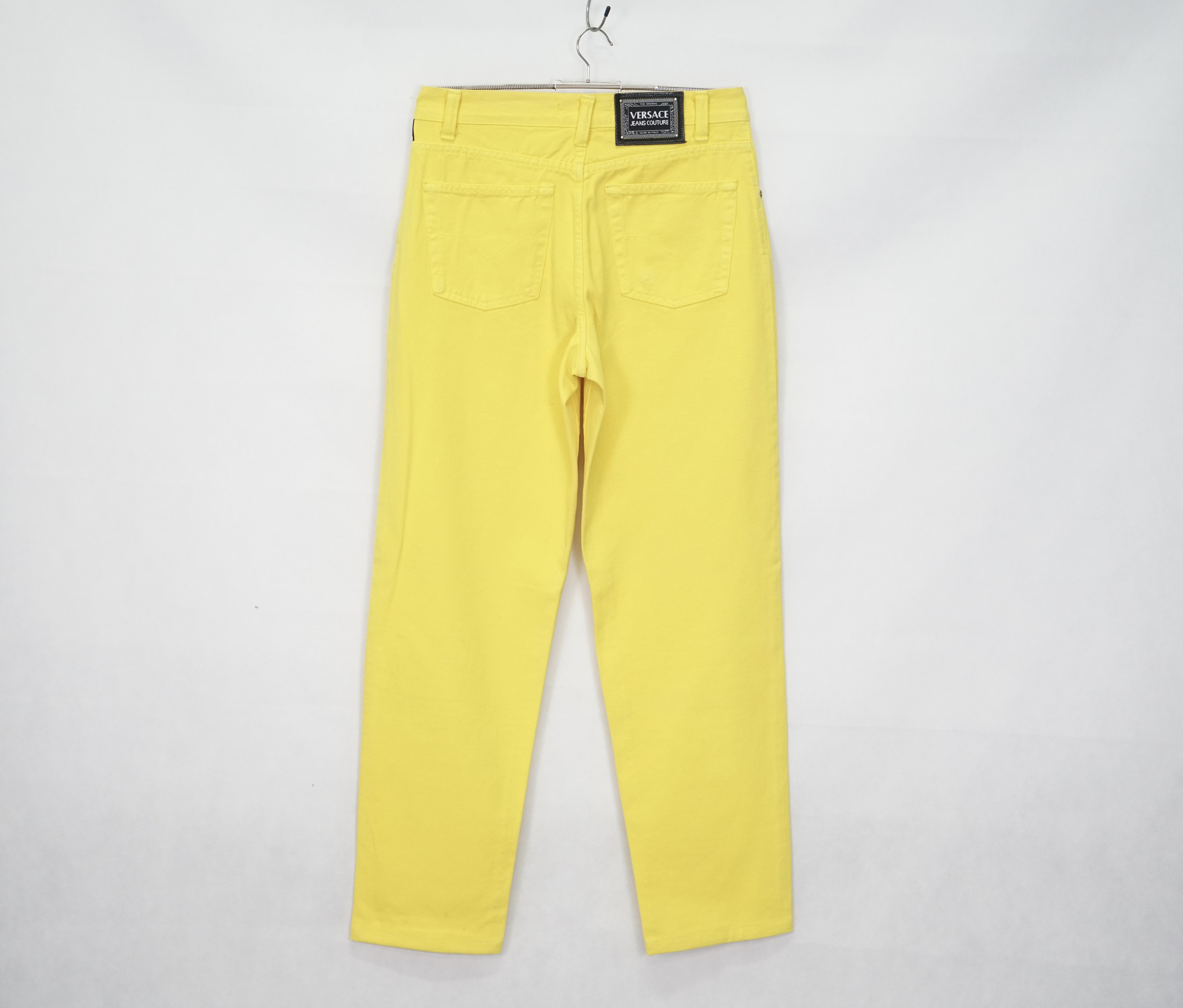 Gianni Versace Vintage Versus Lemon Yellow Chino Pants Size