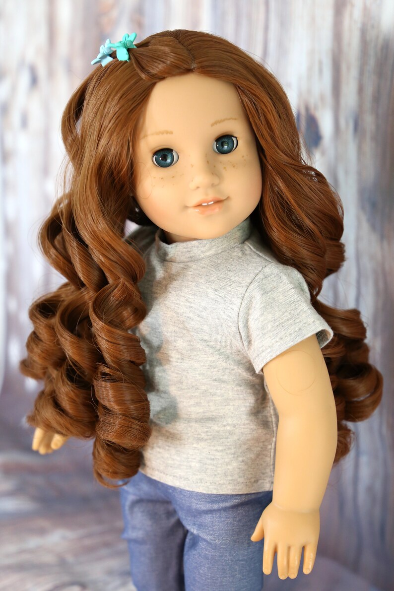 American Girl Doll auburn Wavy Replacement Wigs Etsy Canada