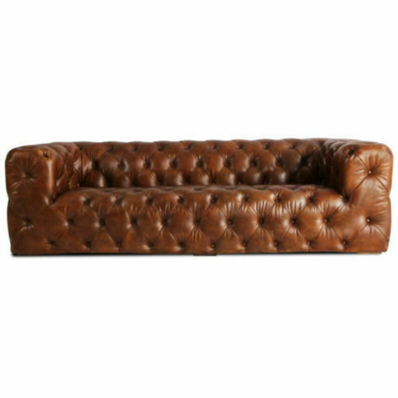 Luxury Genuine Leather 3 Seater Top Grain Chesterfield Ireland Seater Top Grain Leather Chesterfield, Joanna Leather Craft Sofa