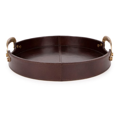 Luxury Genuine Leather Serving Tray, Leather Serving Trays