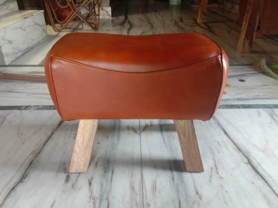 Luxury Foot Stool Handcrafted Genuine Leather Premium Quality Etsy