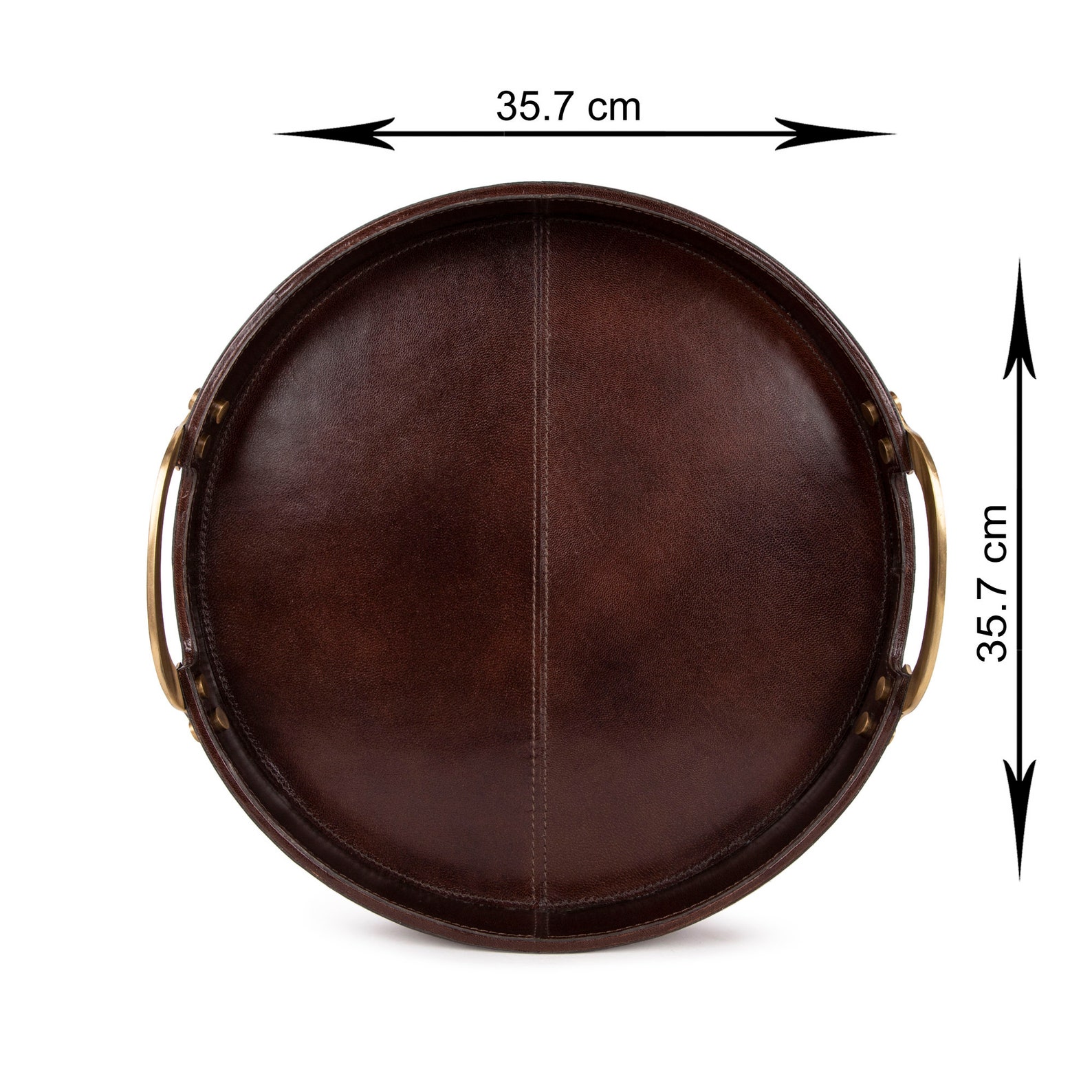 Luxury Leather Serving Tray With Handles Genuine Leather Etsy