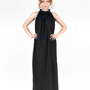Vestido de esmeralda - Vestido de cuello halter - Vestido suelto - Vestido elegante - Vestido de línea griega - Ropa de verano - Vestido sin mangas