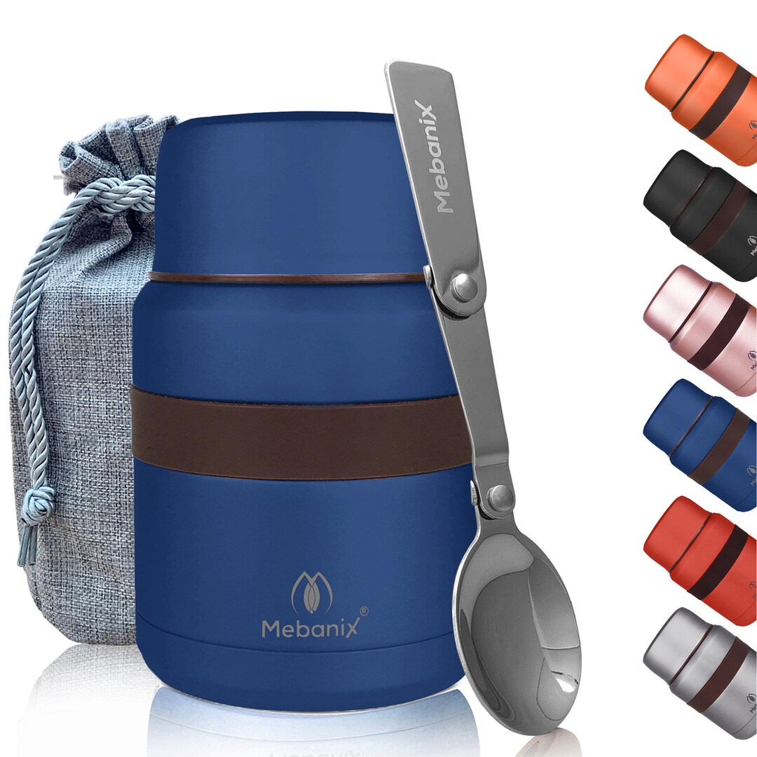 Insulated Lunch Box With Stainless Steel Thermos - Leakproof Hot Food  Container And Soup Flask - Thermal Case For Work And School
