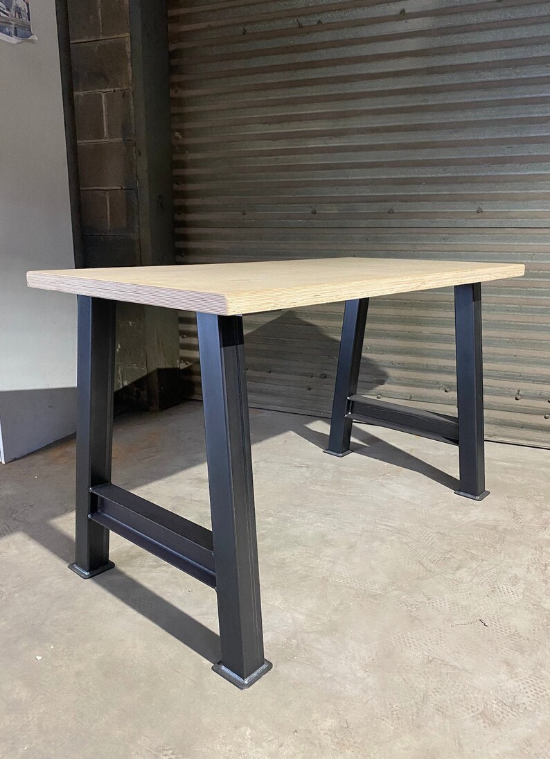 Rustic metal table Legs A Frame style with tube/ibeam steel Etsy