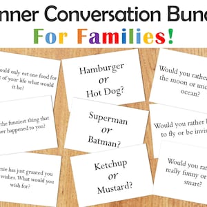 Dinner Conversation Bundle für Familien