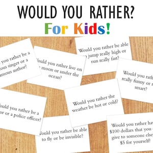 Would You Rather for Kids (Instant Download) - Etsy