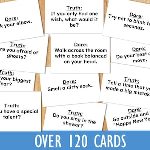 Truth or Dare Printable Game for Kids - Etsy
