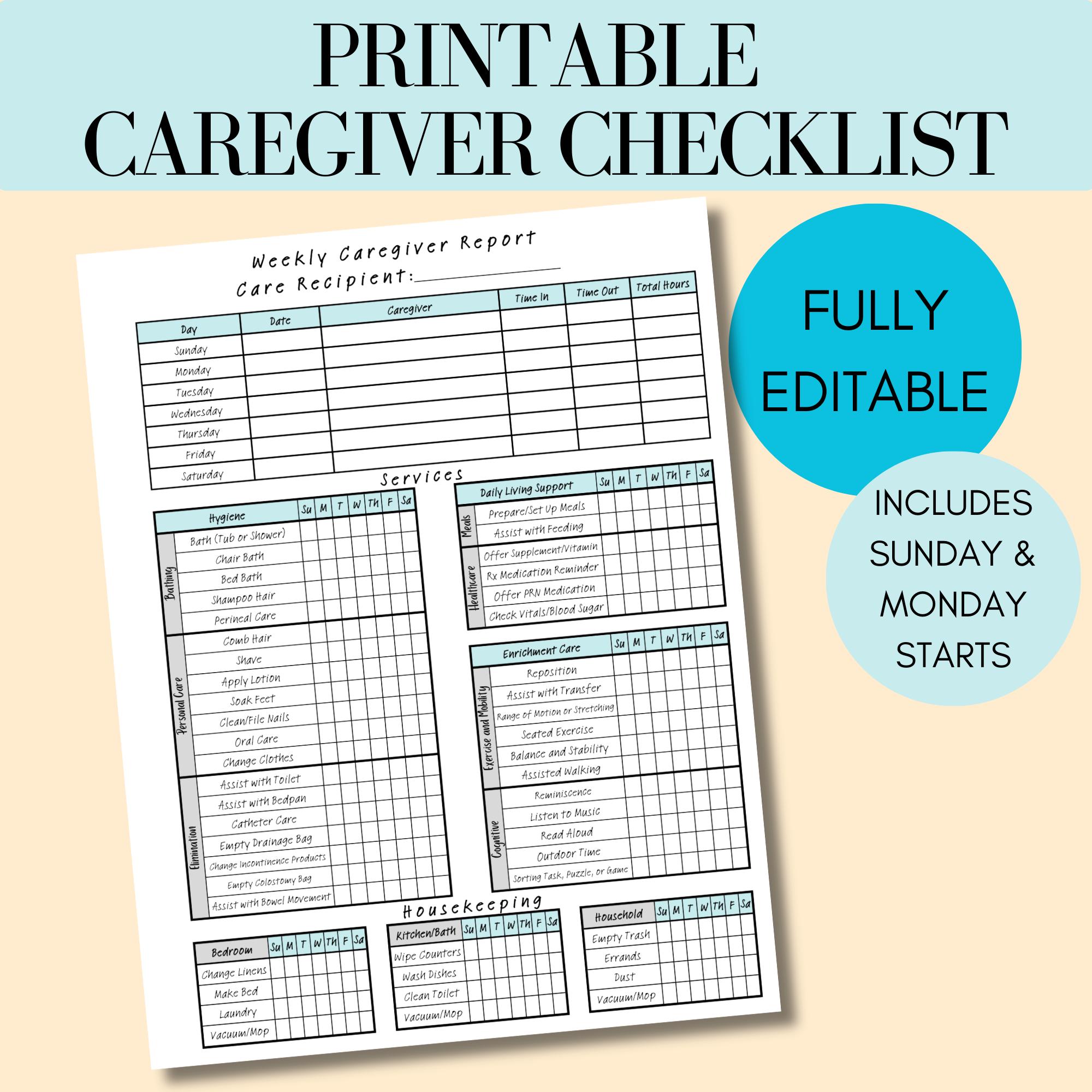 Home Aide Log Sheet - Etsy home-aide-log-sheet-etsy