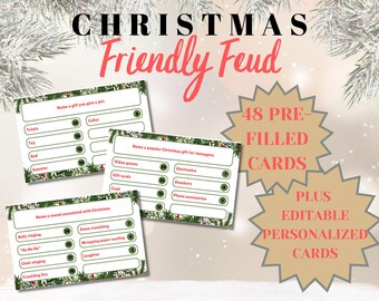 Christmas Friendly Feud / Christmas Trivia / Family Christmas Game / Office Party Games