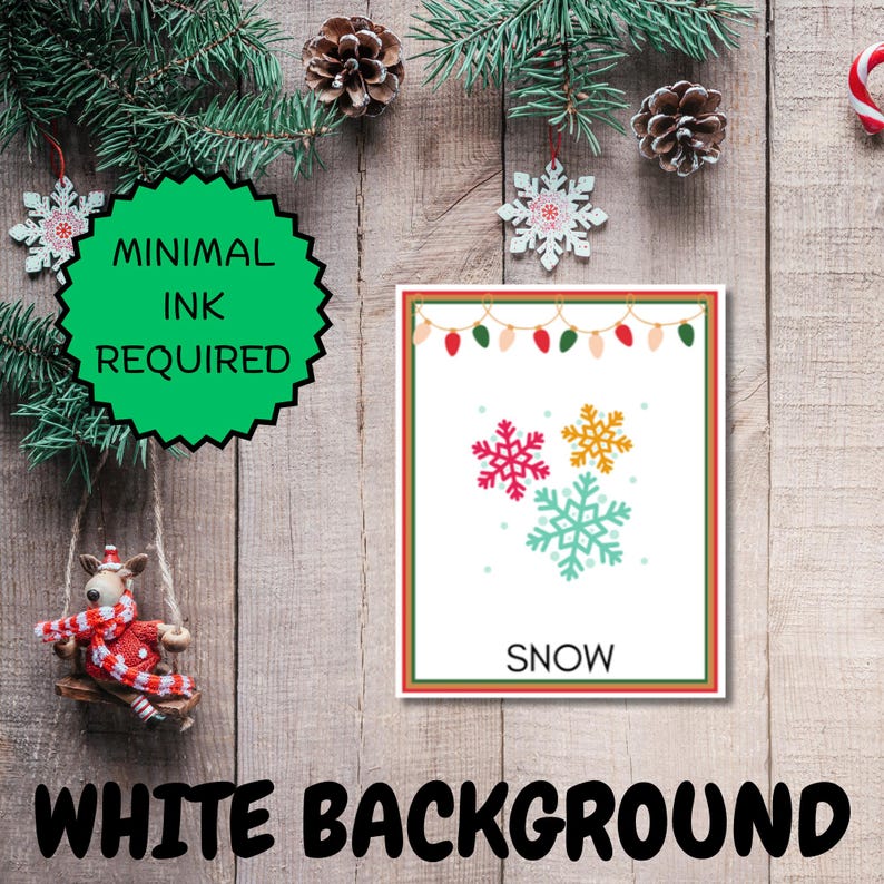 Christmas Charades for Kids with Picture Clues, Kids Christmas Games for Young Children, Kids Christmas Activities, Printable Christmas Activity for Kids