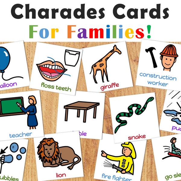 Charades Cards for Kids