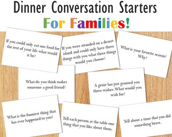 Iniciadores de conversación en la cena para familias