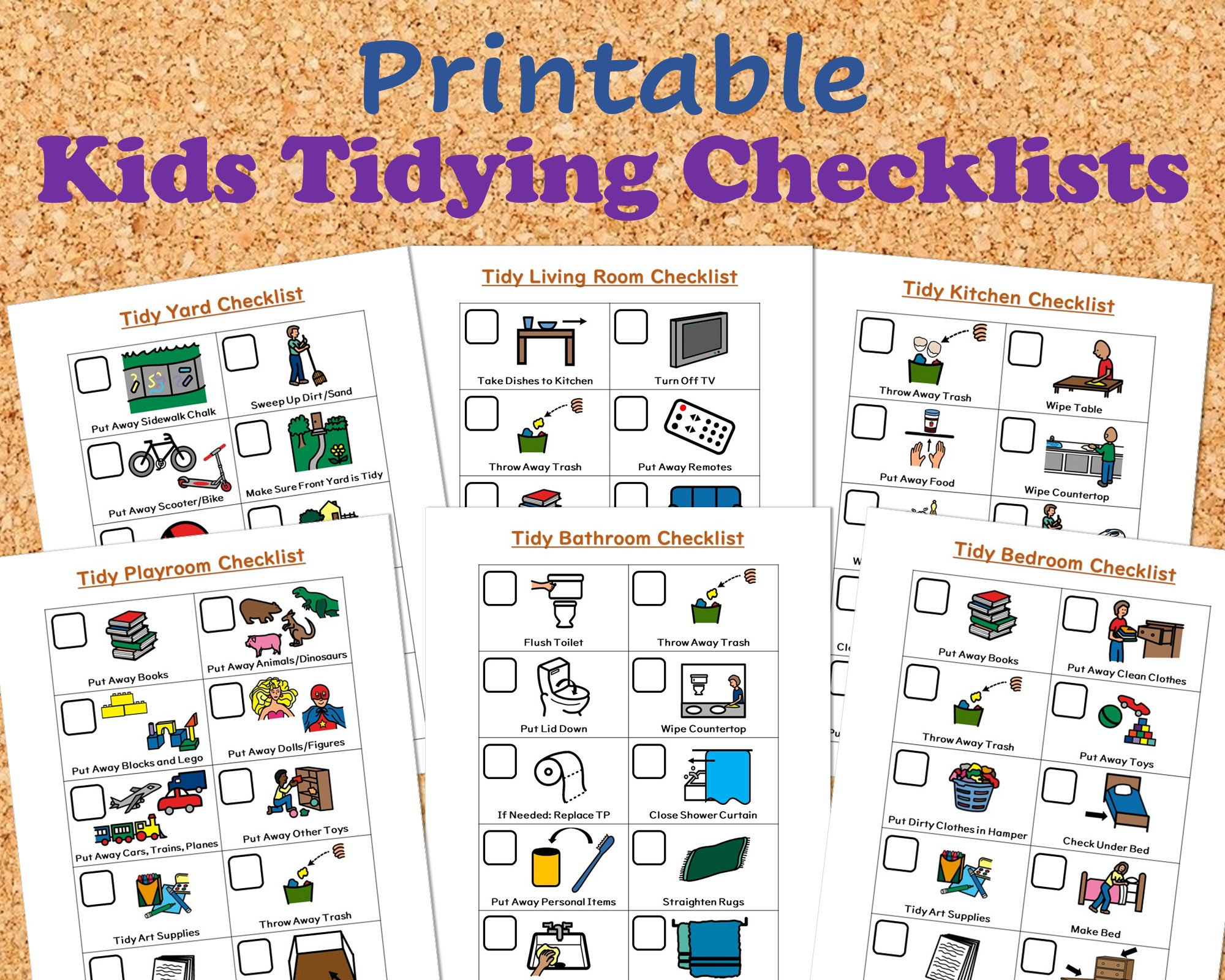 3 Checklist Boards Con Penna - Planner Per Bambini E Adulti, Gestione Attività - Foto 3