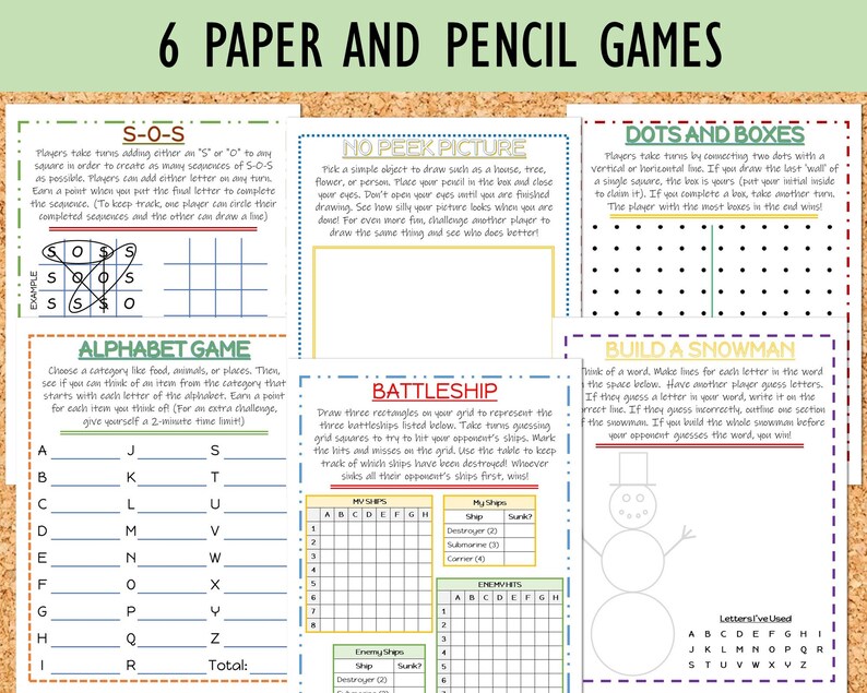 Printable Road Trip Activities for Kids - Etsy