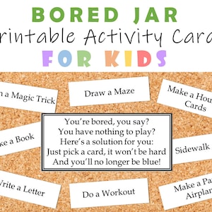 Bored Jar Activity Cards for Kids