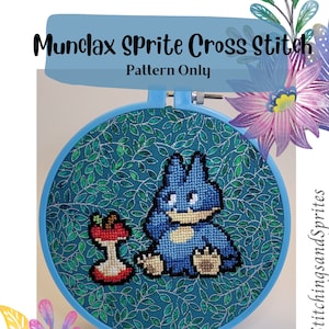 Munchlax Sprite Cross Stitch Pattern