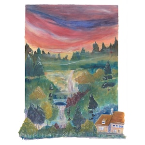 Multnomah Falls Art print