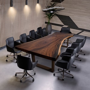Conference table, Dining table, Reception table, Big table, office furniture, Monkey Pod/Acacia Solid wood table, Live Edge table Design