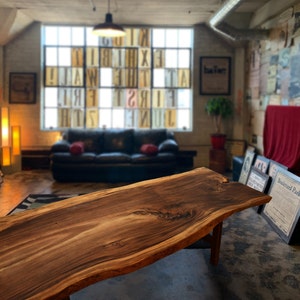 Farm table, Live edge solid wood table. design to shown the Beautiful natural shape of the tree. Monkey Pod/Acacia  solid wood