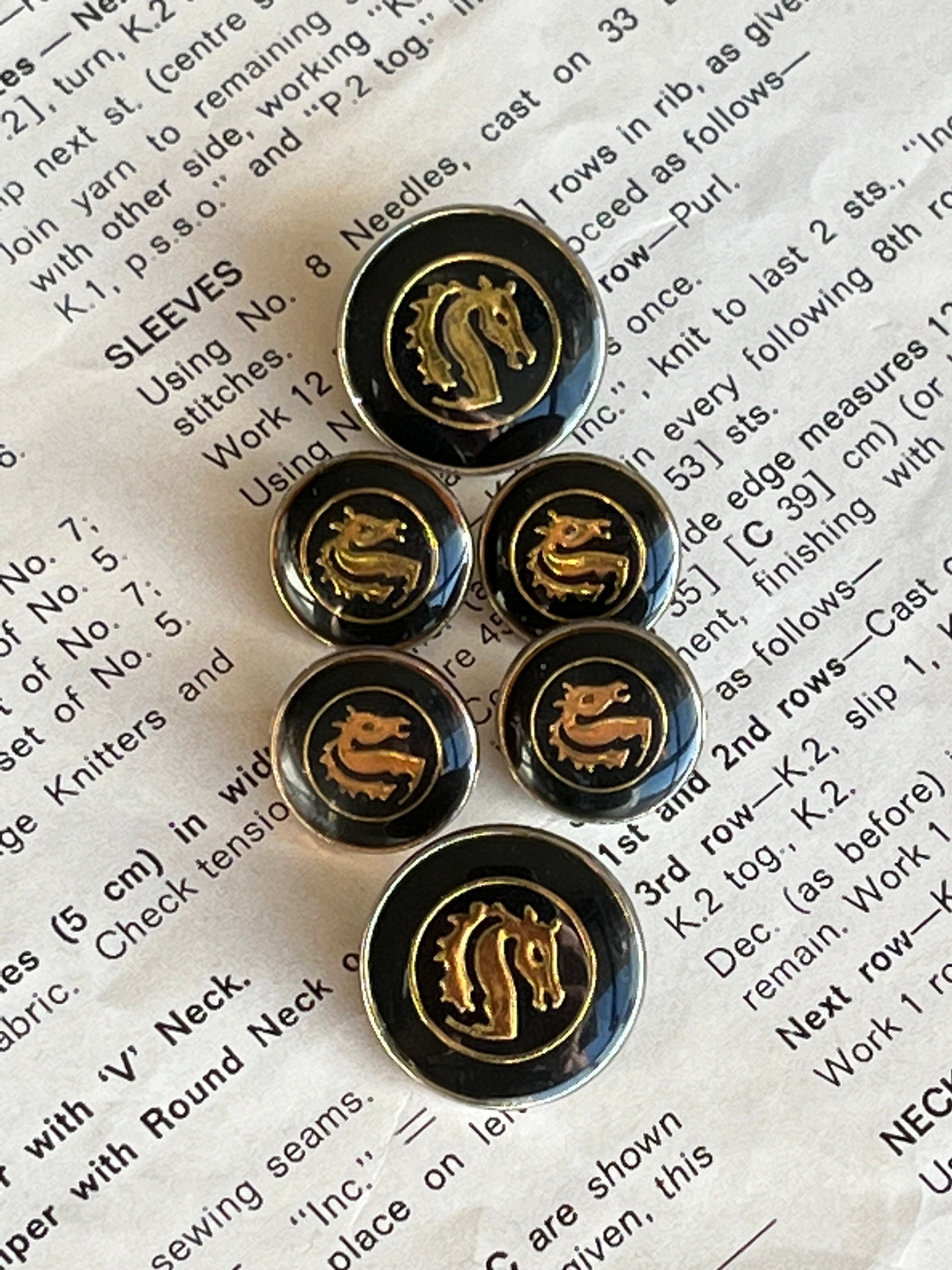 Gold Metal Blazer Buttons Set for suit jacket, blazer, or sport coat. High  quality