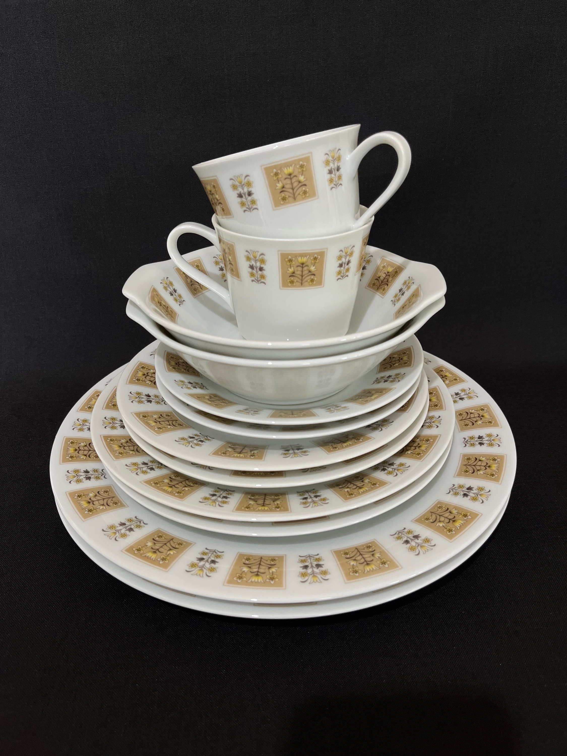 Vintage Noritake RC 410 'wheatley' Dinner Set for Two Persons 12