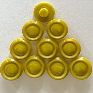 Beauclaire Mustard Yellow Buttons on Original Card Beauclaire Mustard Yellow Buttons on Original Card