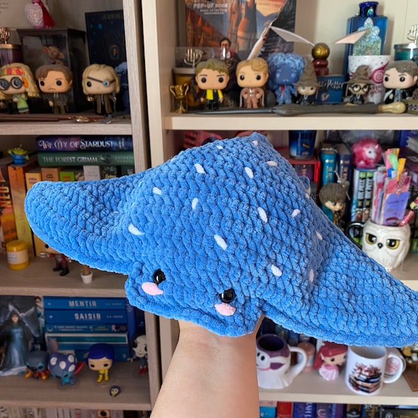 Peluche amigurumi Raie manta