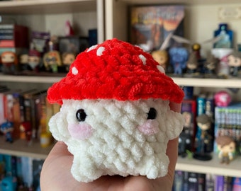 Amigurumi mushroom plush toy