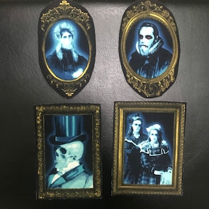 Haunted Glow In The Dark Portrait Sew On Patches set 1