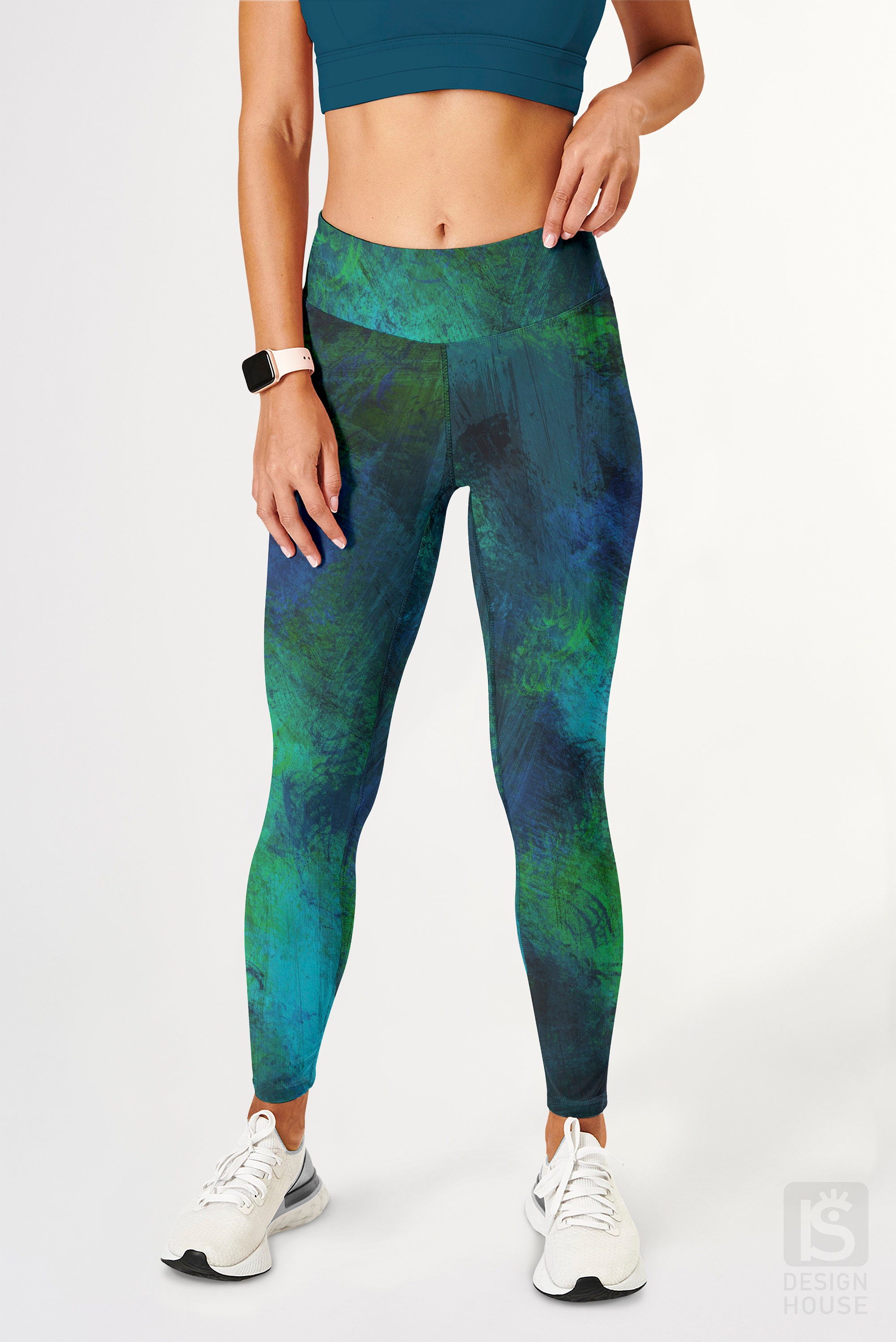 Teal Workout Leggings Womens High Waist Full or Capri Etsy
