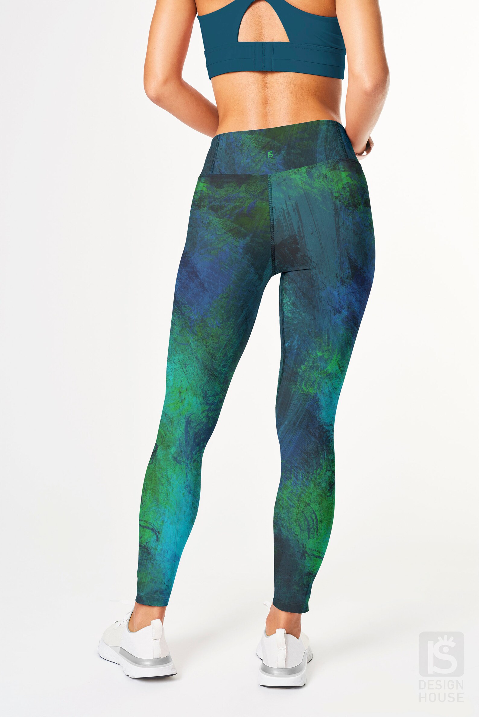 Teal Workout Leggings Womens High Waist Full or Capri Etsy