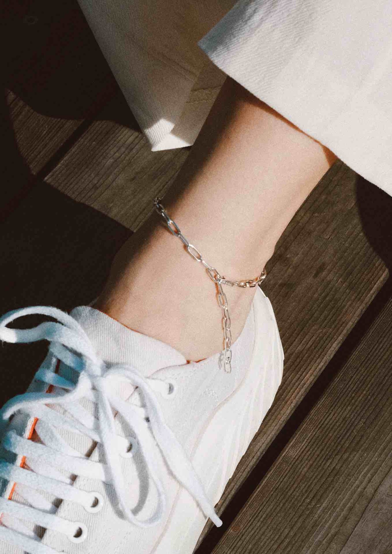 Paper Clip Anklet Adjustable Anklet Chain Anklet Sterling Etsy