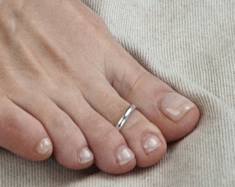 Anillo de plata para el dedo del pie, joyería para pies de verano, anillo de plata esterlina, anillo delicado para el dedo del pie para mujer, joyería corporal de plata, anillo para el dedo del pie hecho a mano, simple