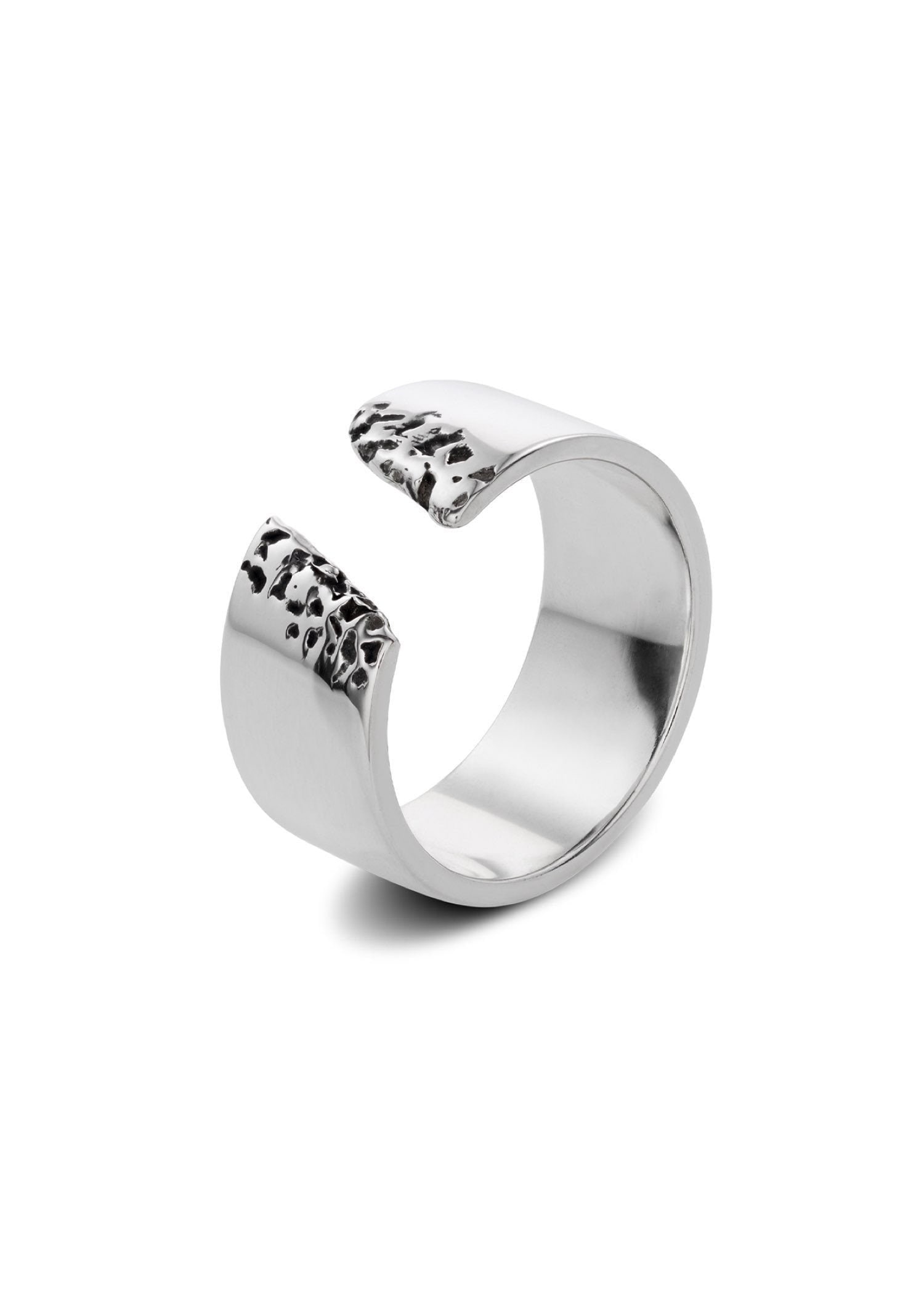 Unisex Broken Ring Sterling Silver Ring Statement Ring Man | Etsy