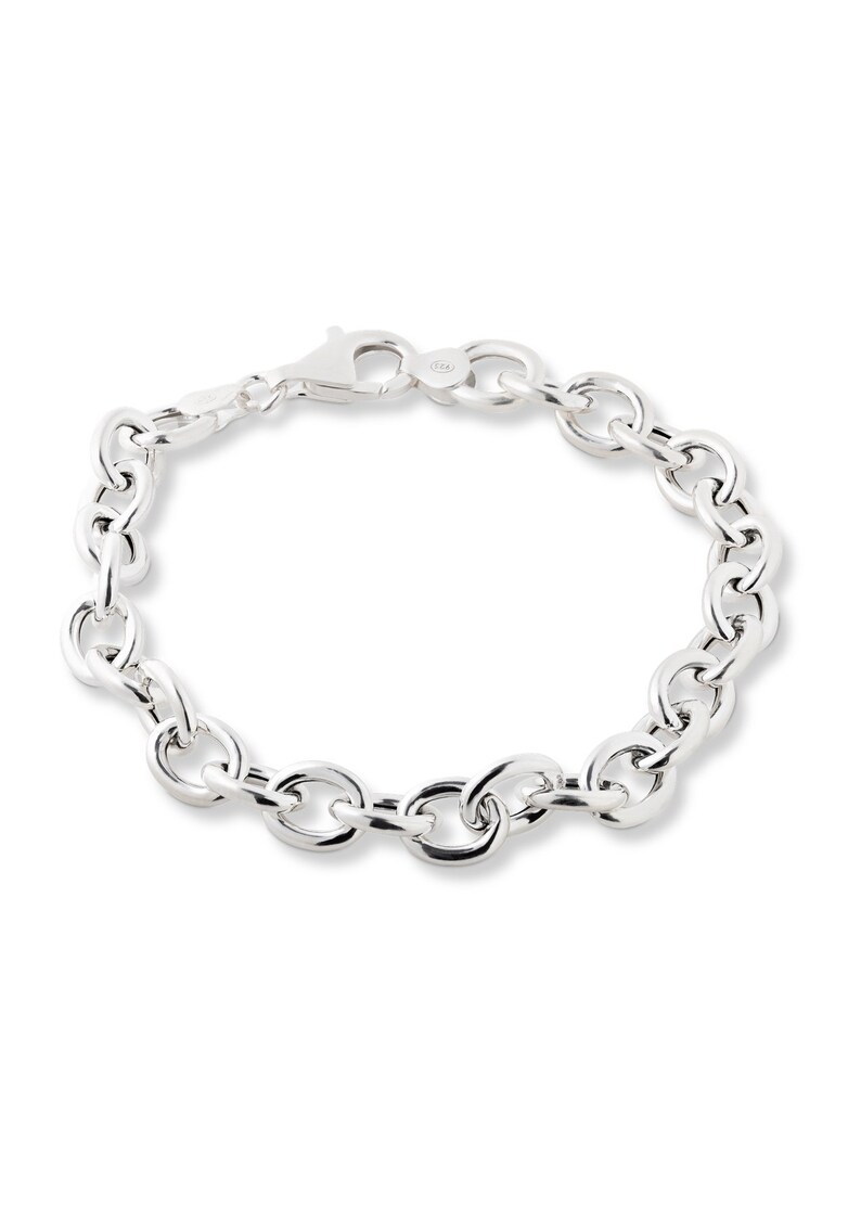 Cable Chain Bracelet Men Chunky Bracelet Gift For Him Men Jewelry Chunky Chain Bracelet Oxidized Silver Bracelet Statement Jewelry
