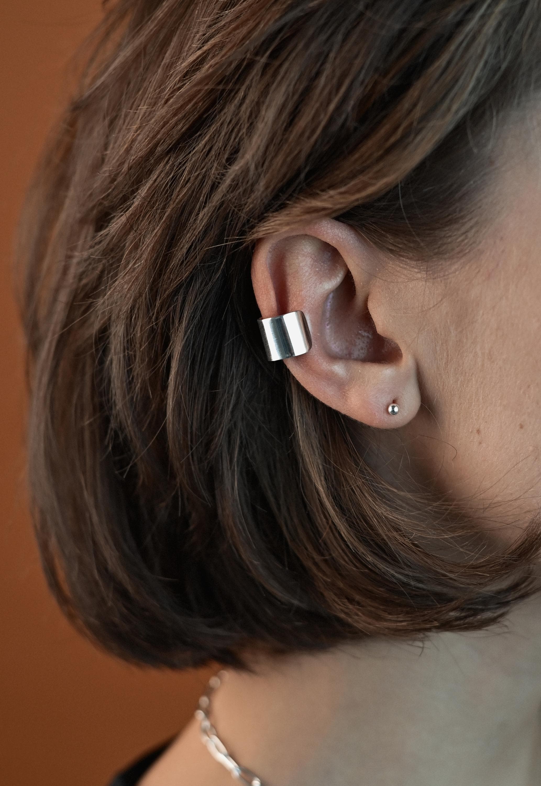 Bold Flat Ear Cuff, Cuff Earrings, Wide Ear Cuff, Helix Earring