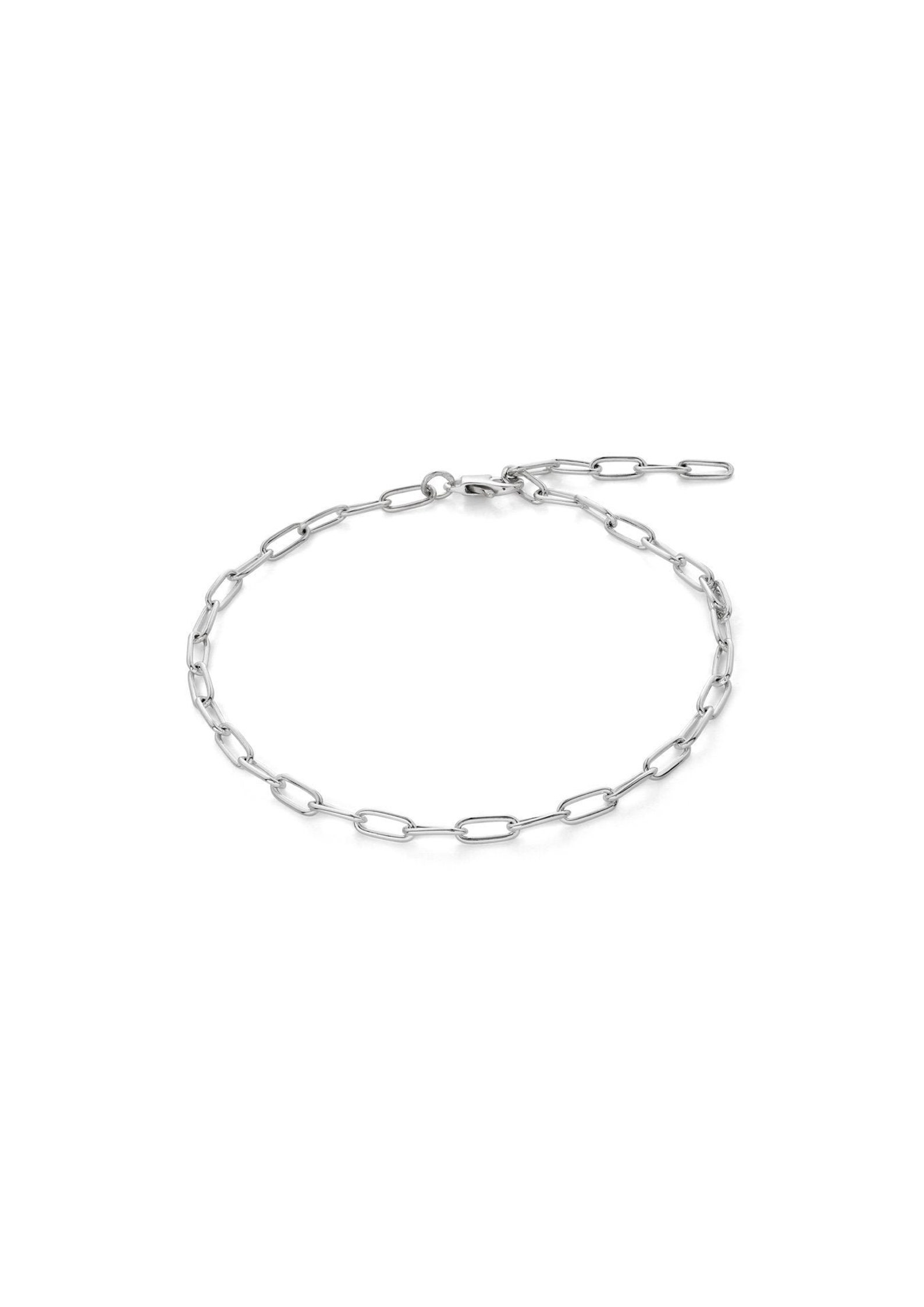 Paper Clip Anklet Adjustable Anklet Chain Anklet Sterling Etsy