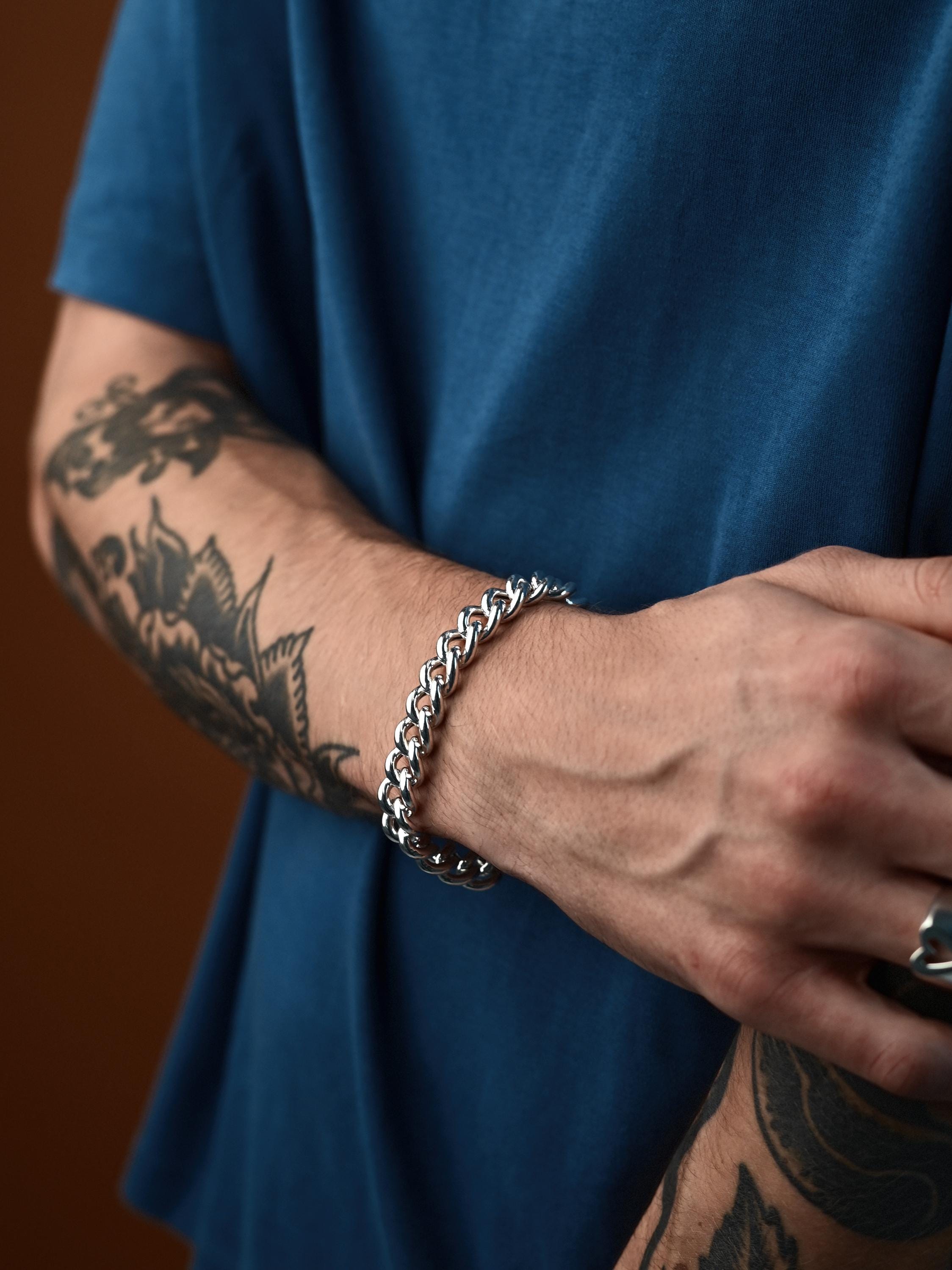 アクセサリー OVY Silver Anchor Chain Bracelet M Anchor Chain Bracelet, Sterling Silver Bracelet, Chunky
