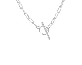 Paper Clip Choker Silver, Silver Choker, Bold Jewelry, Silver Necklace