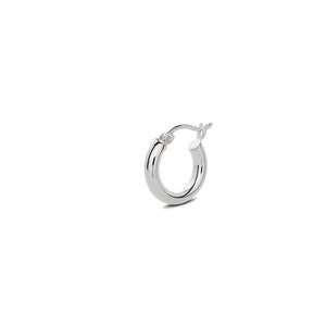 Thick Hoop Earrings, Small Sterling Silver Hoops, Minimalist Jewelry, Silver Earrings, Dainty Hoops, Gift For Her, Circle Hoops Earrings image 6