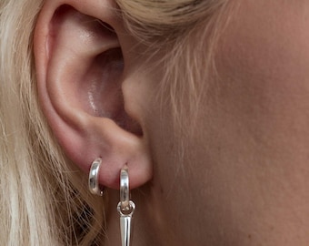Berlin Spike Hoops, Statement Jewelry, Silver Jewelry, Minimalist Jewelry, Charm Hoops