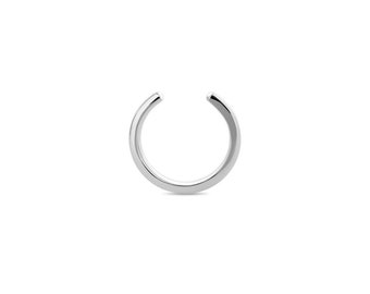 Fake Nose Ring Silver, No Piercing Ring, Nose Cuff, Silver Jewelry, Unisex Nose Ring, Pop Punk Jewelry, Nose Hoop, Septum Ring, Nose Jewelry