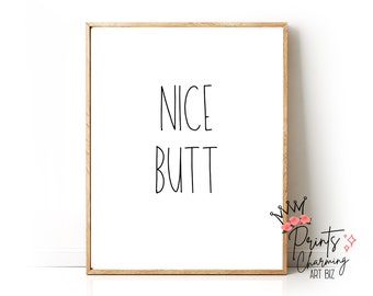 Badezimmer druckbare schöne Hintern Rae Dunn inspiriert lustige Badezimmer Druck druckbare Kunst Badezimmer Poster